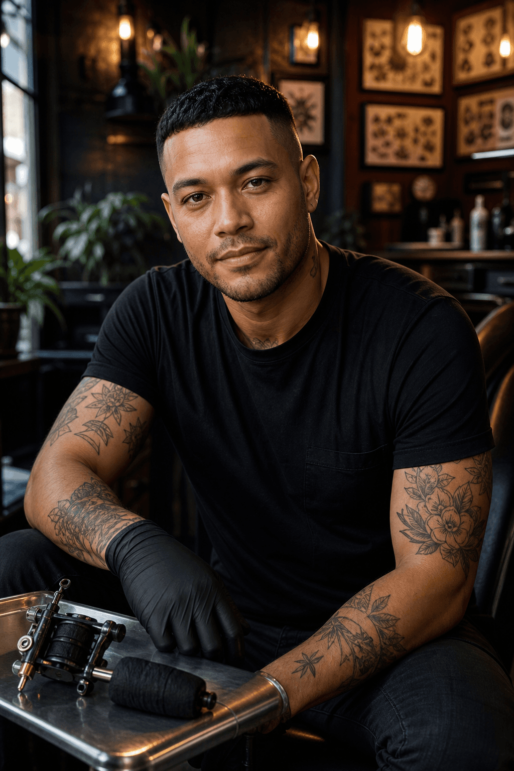 Portret van Stanley McDowell, Tattoo Amsterdam